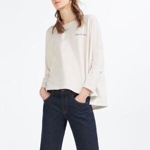Zara Black and White Collection Embroidered Sweatshirt 2016 This Is Me